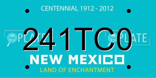 241TC0 New Mexico License Plate