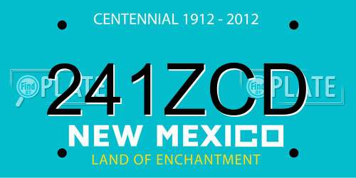 241ZCD New Mexico License Plate