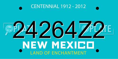 24264Z2 New Mexico License Plate