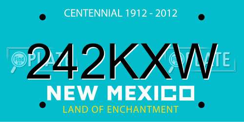242KXW New Mexico License Plate