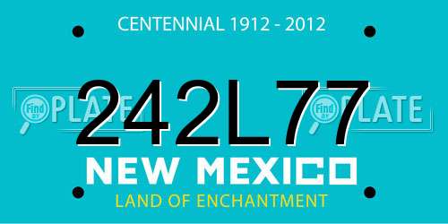 242L77 New Mexico License Plate