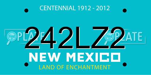242LZ2 New Mexico License Plate