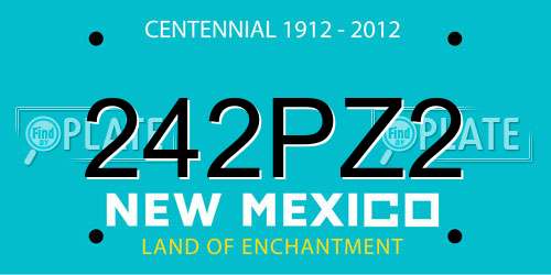 242PZ2 New Mexico License Plate