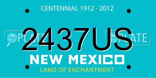 2437US New Mexico License Plate