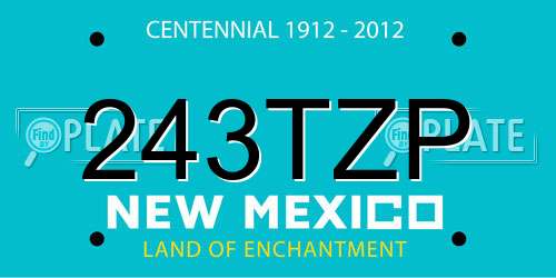 243TZP New Mexico License Plate