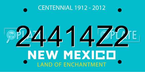 24414Z2 New Mexico License Plate