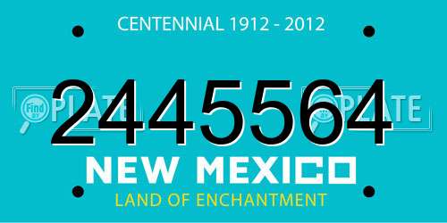 2445564 New Mexico License Plate