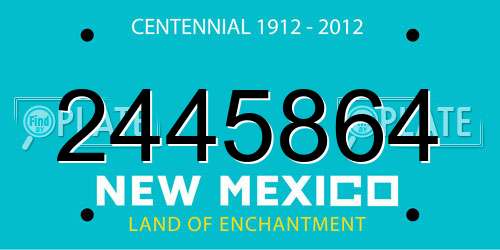 2445864 New Mexico License Plate