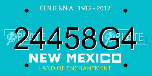 24458G4 New Mexico License Plate