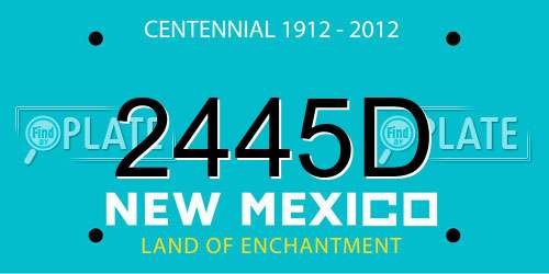 2445D New Mexico License Plate