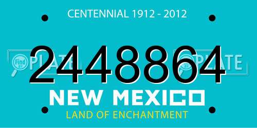 2448864 New Mexico License Plate