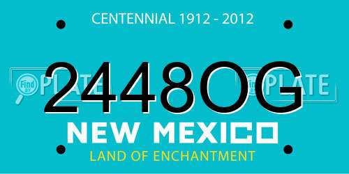 2448OG New Mexico License Plate