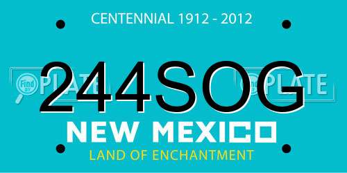 244SOG New Mexico License Plate