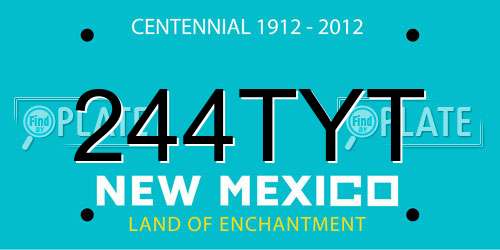 244TYT New Mexico License Plate