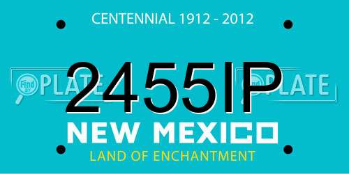 2455IP New Mexico License Plate