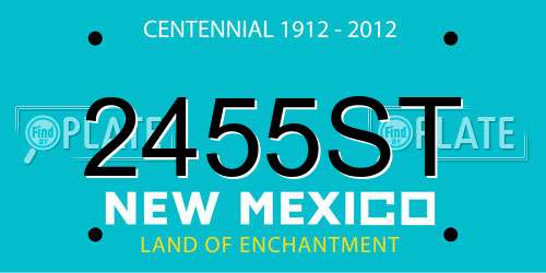 2455ST New Mexico License Plate