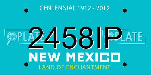 2458IP New Mexico License Plate