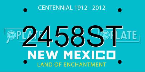 2458ST New Mexico License Plate