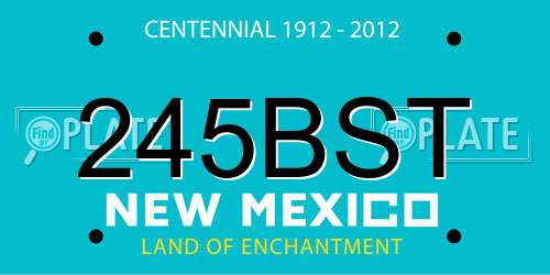 245BST New Mexico License Plate