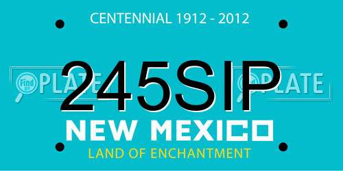 245SIP New Mexico License Plate
