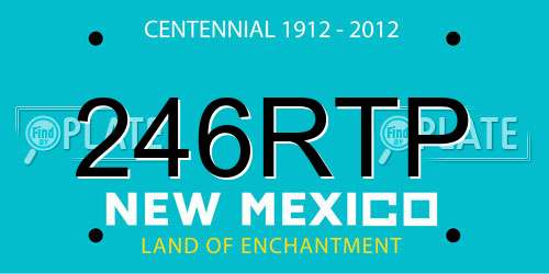 246RTP New Mexico License Plate