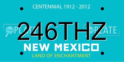 246THZ New Mexico License Plate