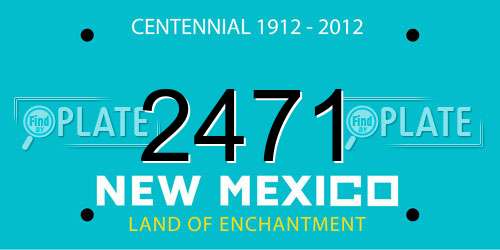 2471 New Mexico License Plate