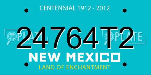 24764T2 New Mexico License Plate