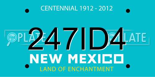 247ID4 New Mexico License Plate