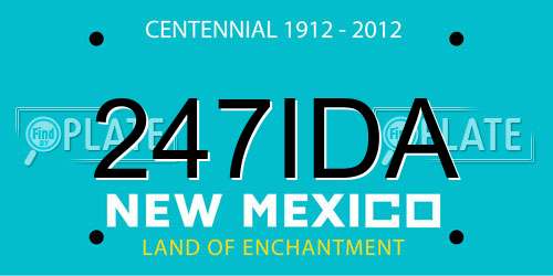 247IDA New Mexico License Plate