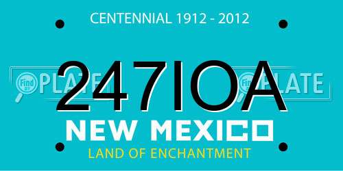 247IOA New Mexico License Plate