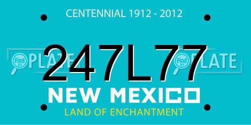 247L77 New Mexico License Plate