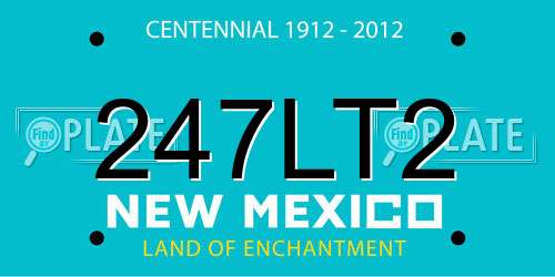 247LT2 New Mexico License Plate