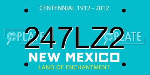 247LZ2 New Mexico License Plate