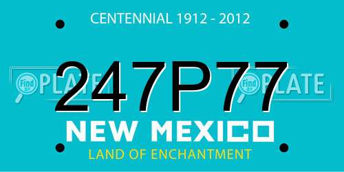 247P77 New Mexico License Plate