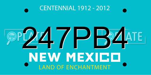 247PB4 New Mexico License Plate