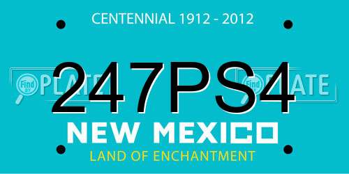 247PS4 New Mexico License Plate