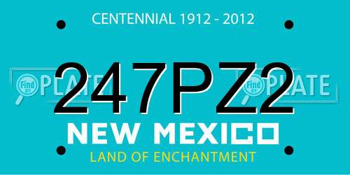 247PZ2 New Mexico License Plate