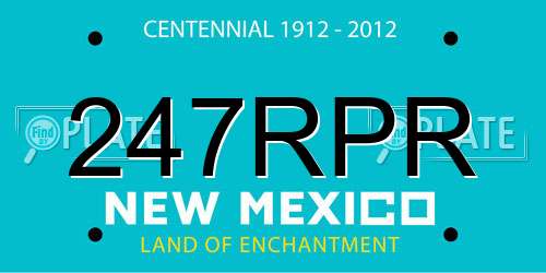 247RPR New Mexico License Plate