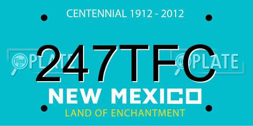 247TFC New Mexico License Plate