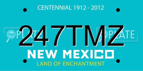 247TMZ New Mexico License Plate