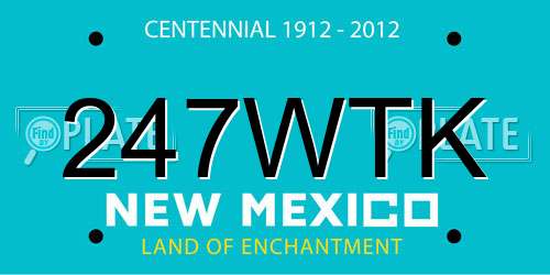 247WTK New Mexico License Plate