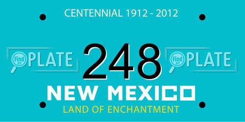 248 New Mexico License Plate