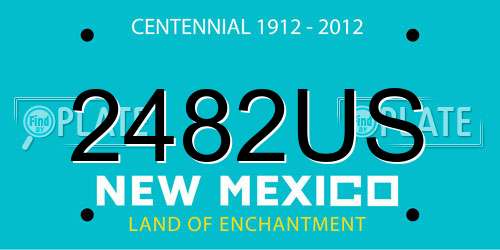 2482US New Mexico License Plate