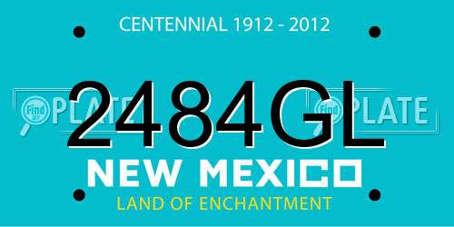 2484GL New Mexico License Plate