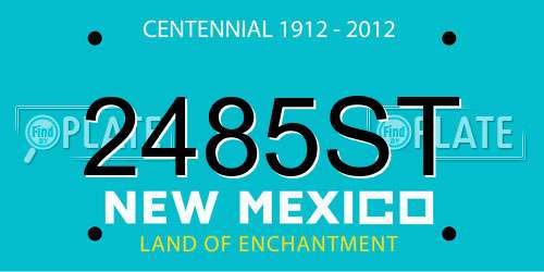 2485ST New Mexico License Plate