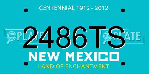 2486TS New Mexico License Plate