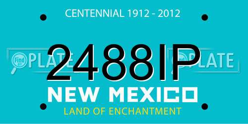 2488IP New Mexico License Plate