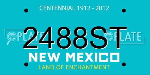 2488ST New Mexico License Plate