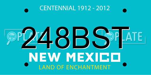 248BST New Mexico License Plate